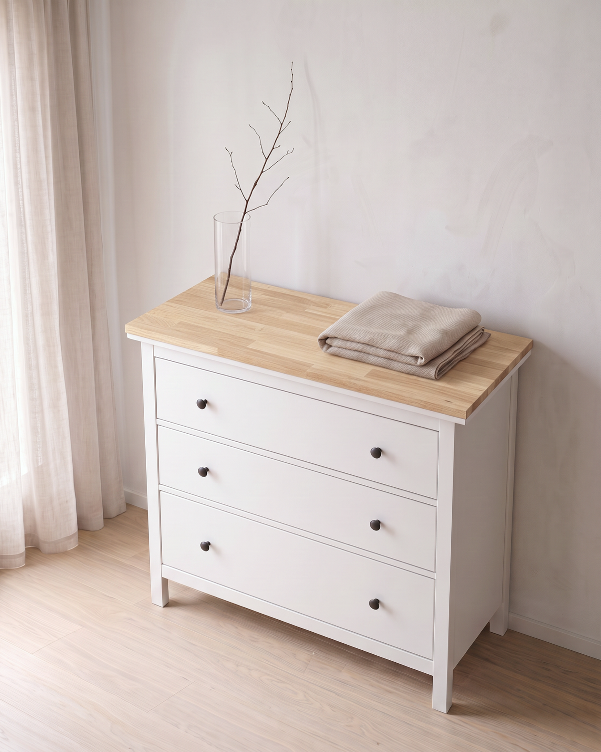 HEMNES Holzplatte aus Massivholz
