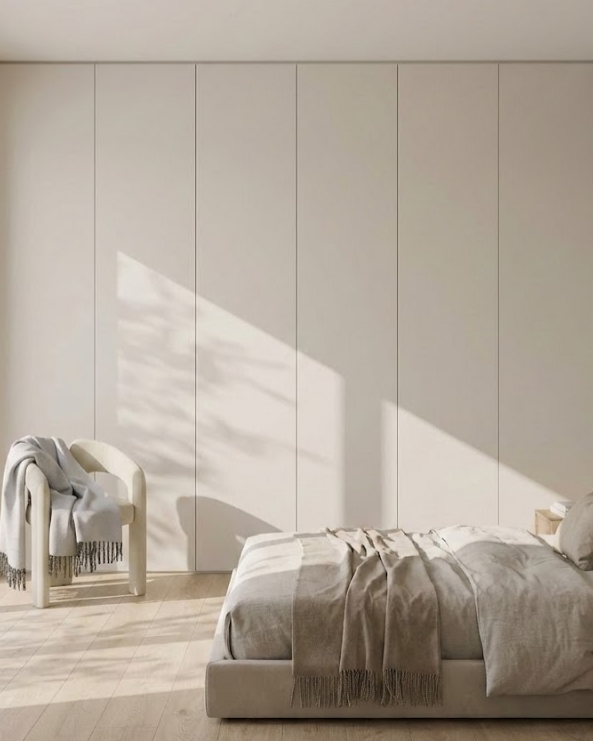 Deckenhoher Einbauschrank in Aurora Signature Frost auf Basis eines IKEA PAX