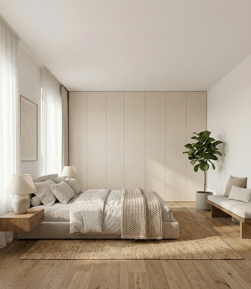PAX-Einbauschrank in Naturweiß