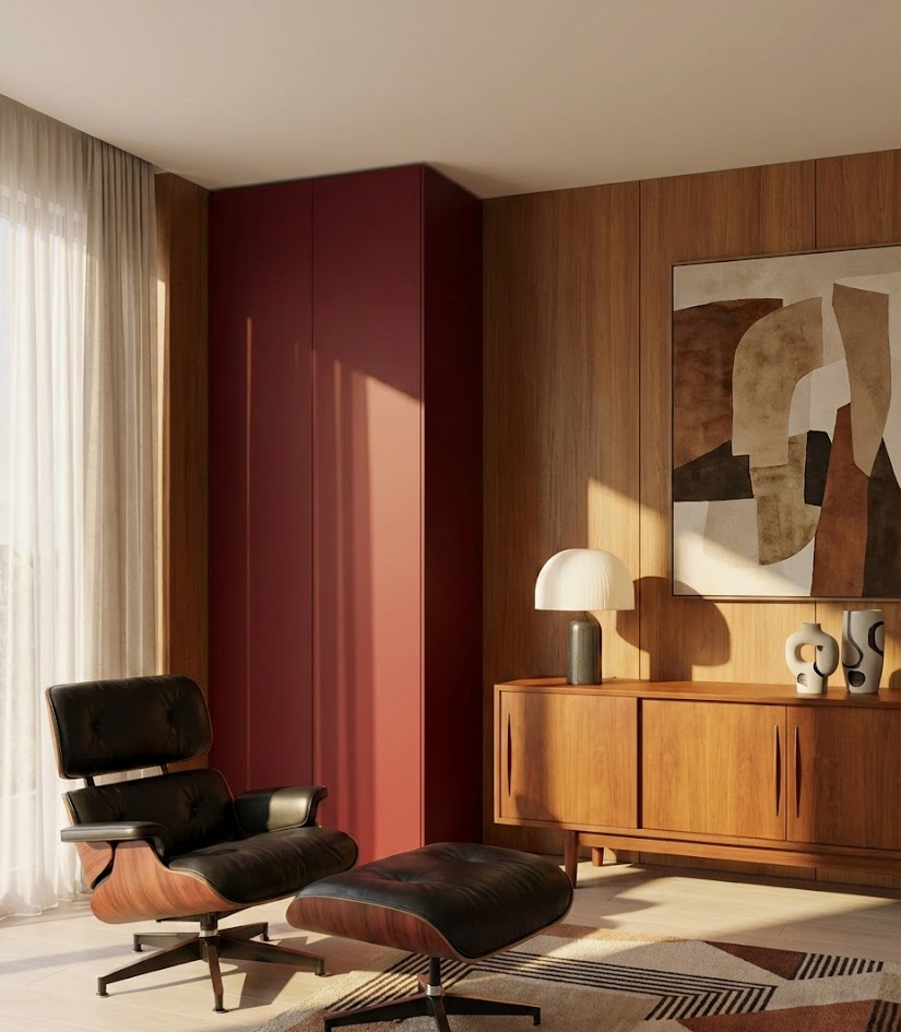PAX-Einbauschrank in Beere